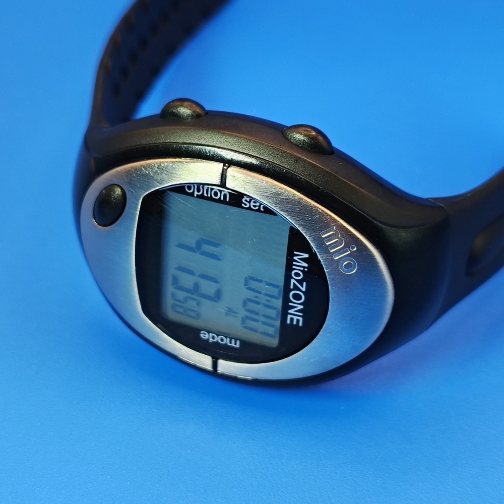 Vintage 2003 Mio MioZone Heart Monitor Pulse 43mm Mens Digital Watch Restored - Picture 10 of 10